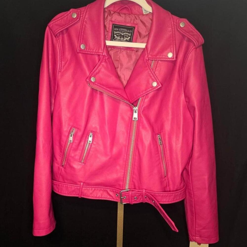 NWT Hot Pink Levis faux leather jacket XL